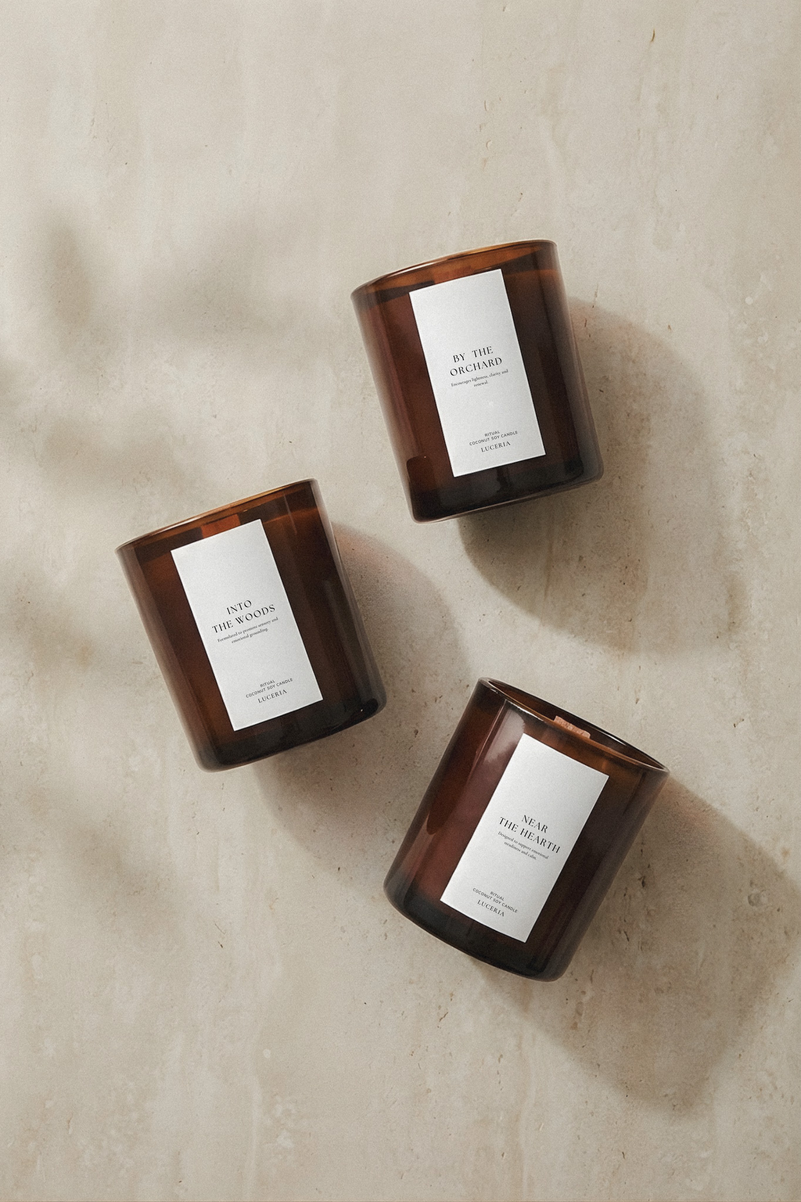Discover Luceria's Earthen Candles – gentle, room-filling scents crafted for sensitive homes. Clean, grounding and inspired by nature's quiet moments.
