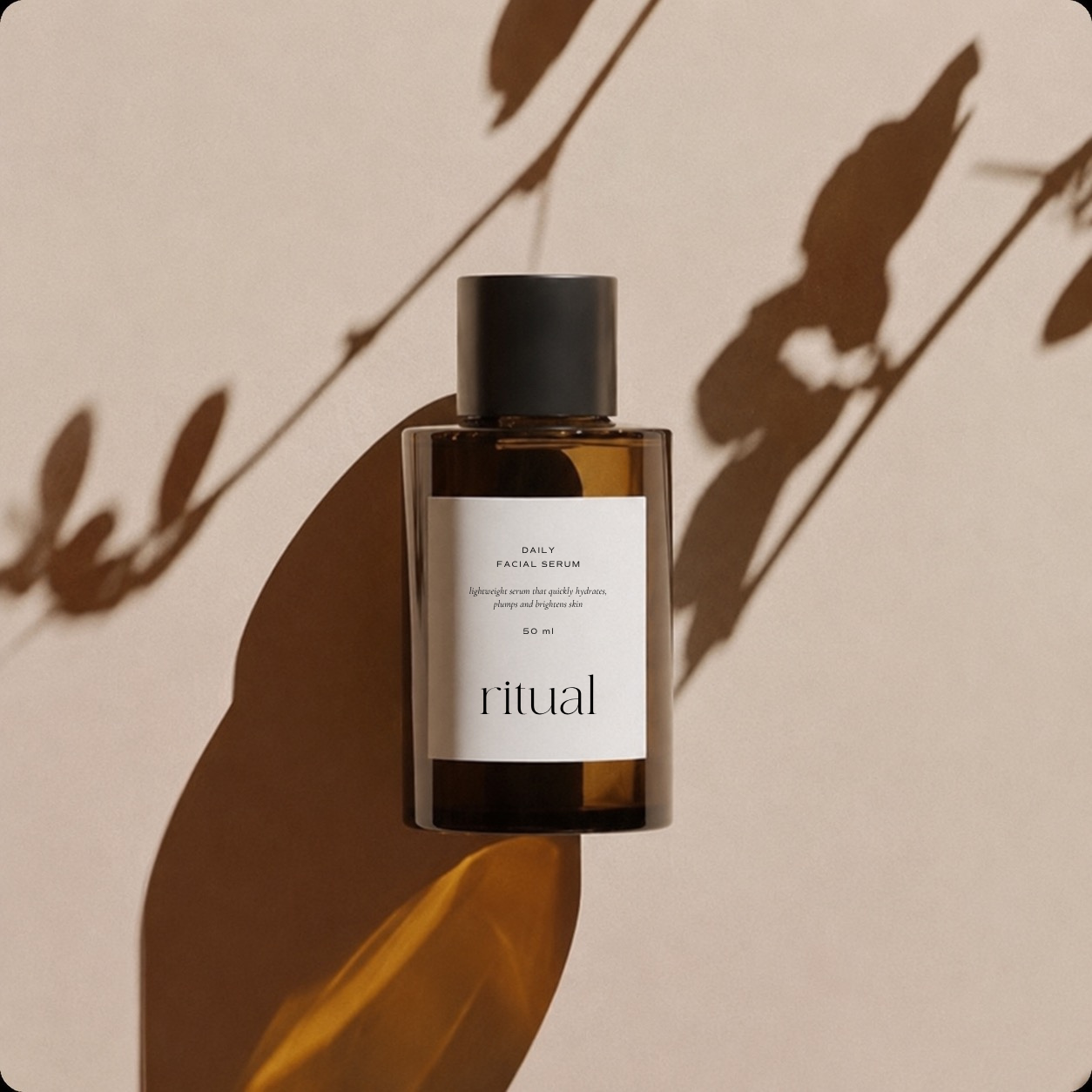 Modern Facial Serum Label Template | Editable Canva Template