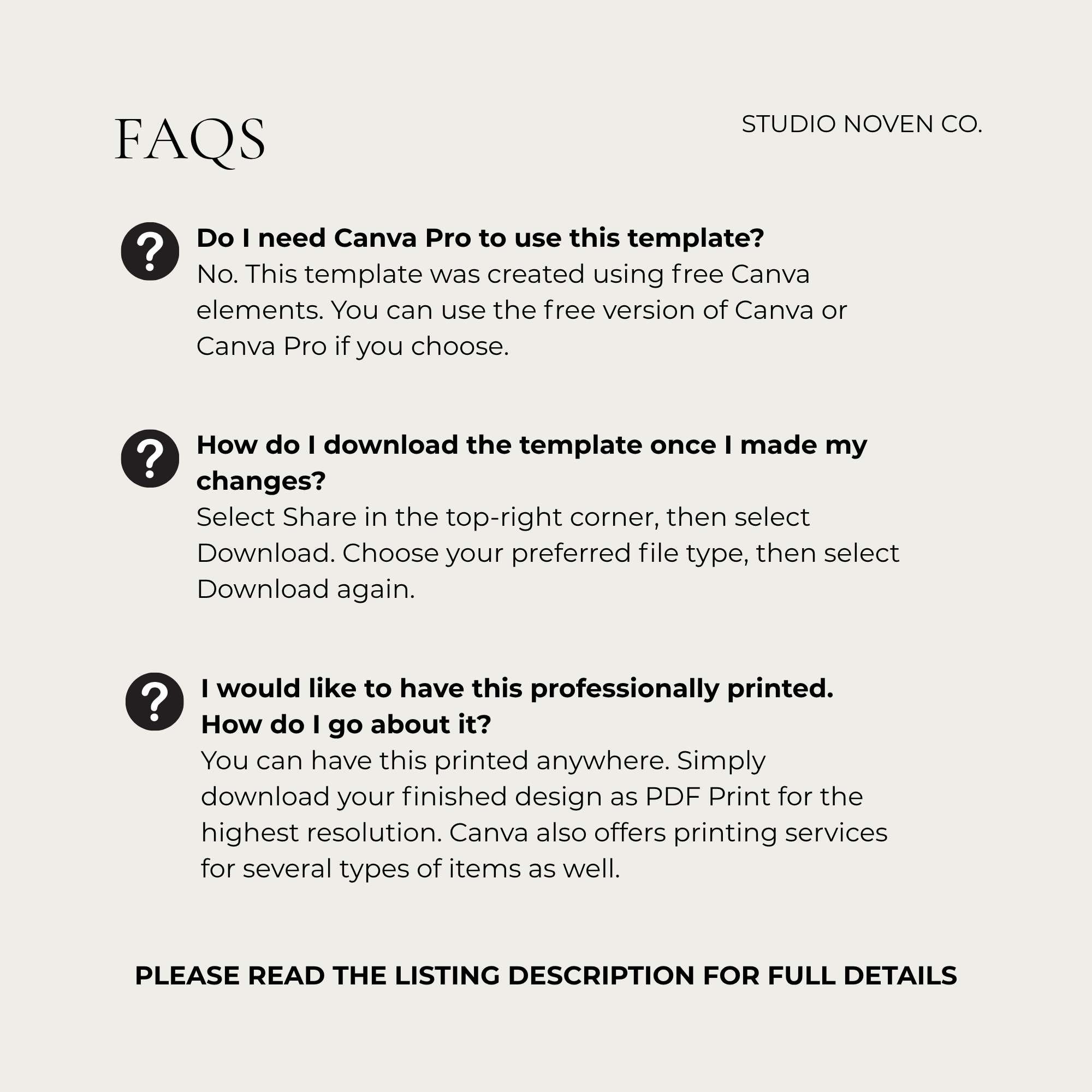 Modern Facial Serum Label Template | Editable Canva Template