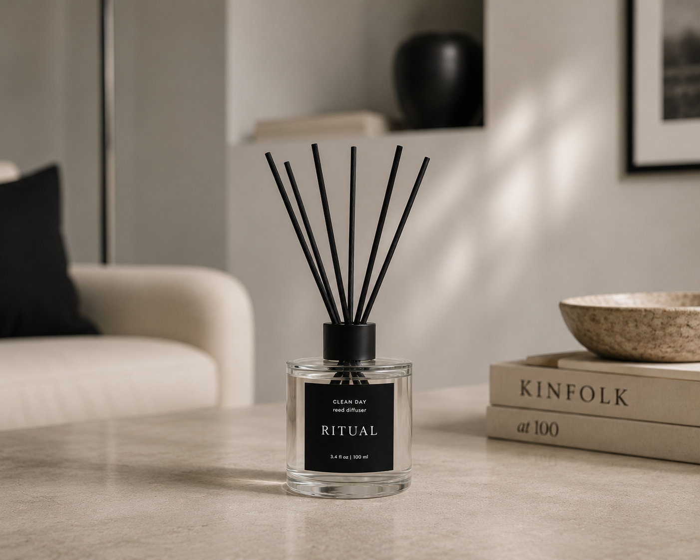 Reed Diffuser Minimal Label Template | Editable Canva Template