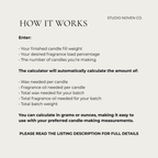 Candle Batch Calculator with Timer | Digital Tool for Makers
