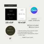Reed Diffuser Minimal Label Template | Editable Canva Template