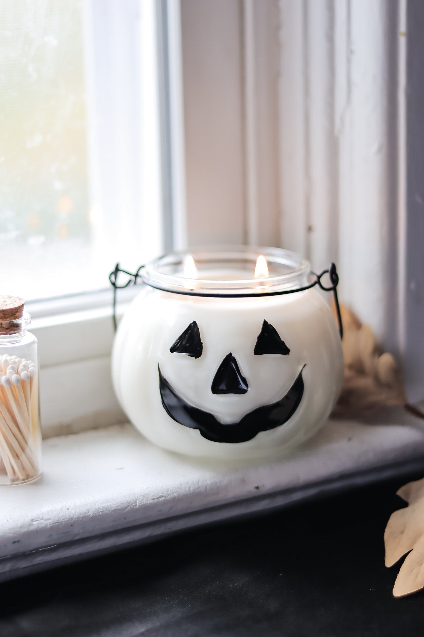 Jack O' Lantern Candles - Choose Your Own Scent | 12 oz Glass | 2 Wick - Luceria Candle Co.