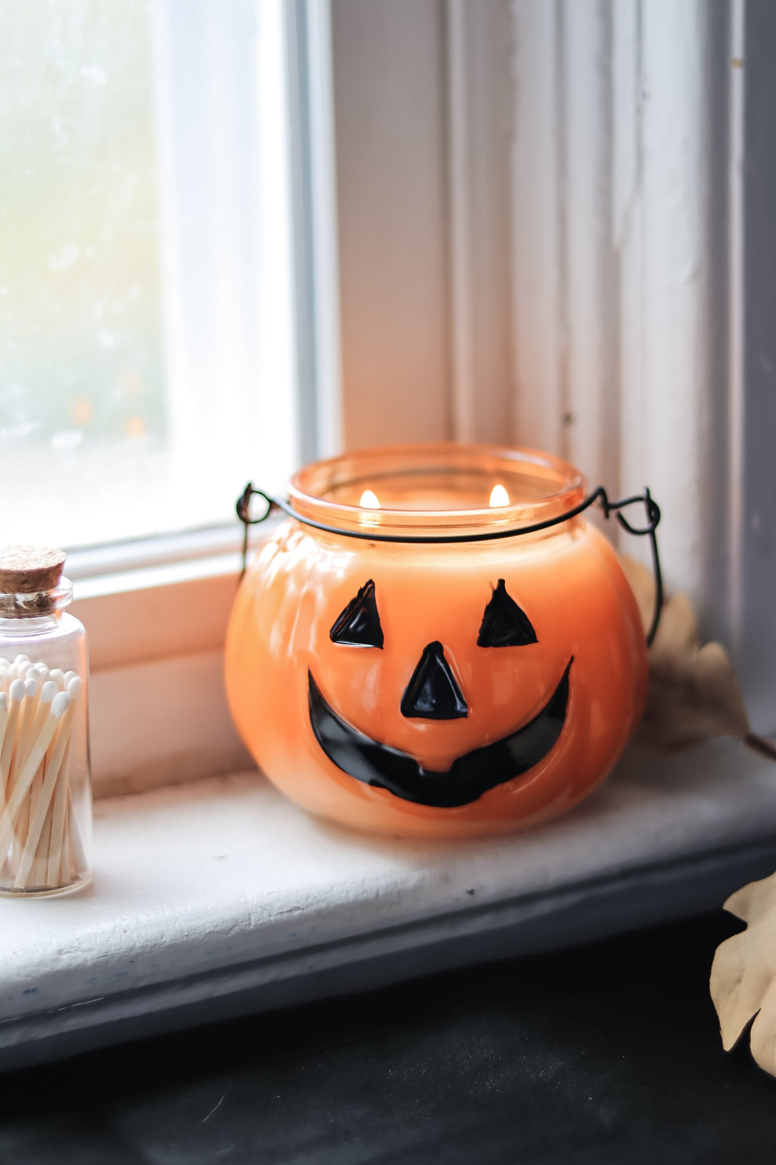 Jack O' Lantern Candles - Choose Your Own Scent | 12 oz Glass | 2 Wick - Luceria Candle Co.