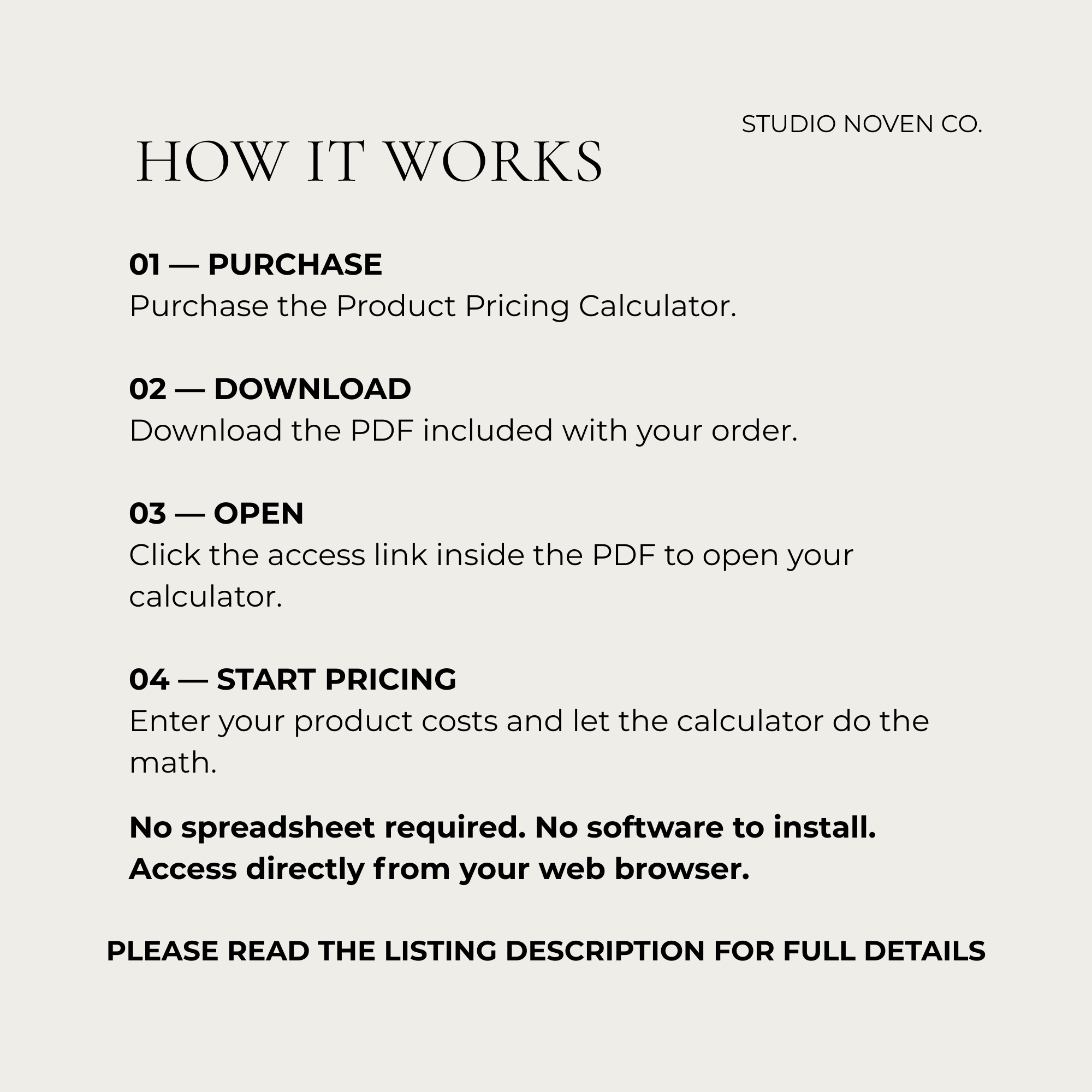 Product Pricing Calculator | Digital Tool for Small Businesses