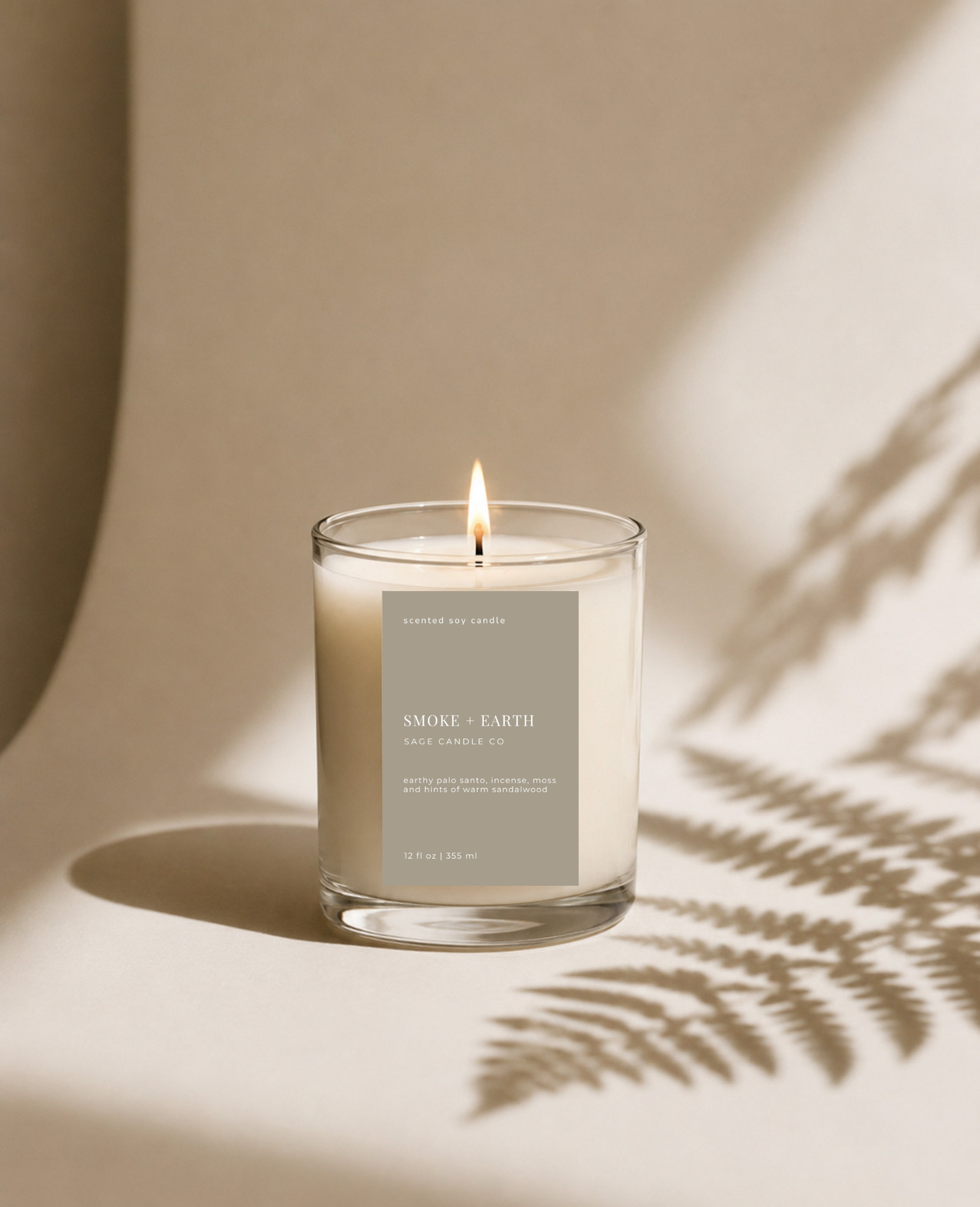 Minimalist Candle Label Template | Editable Canva Template
