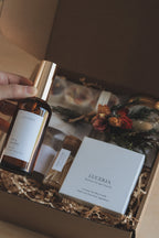 Luceria spray bottle and Luceria candle in a curated gift box